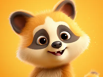 006 - Cute Racoon in Cinema4D 3d 3d render character cinema4d game render ui