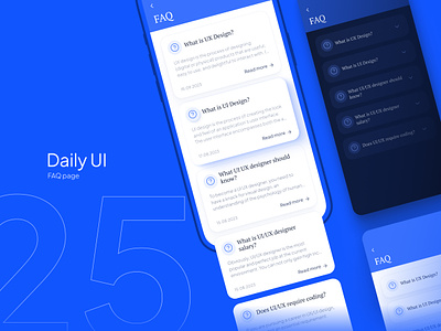 Daily UI #25 - FAQ page accordion answers app ask cards dailyui design faq faqs frequently asked questions interface list mobile mobile app questions ui uiux ux