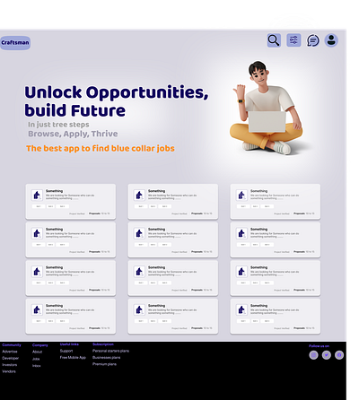 Website design for job search job portal ui design web design