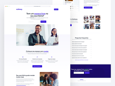 Subleasy - Landing Page app design figma figma design landing page page design real estate real estate design saas saas design sketch startup startup design sublease sublet ui design user interface ux design web design