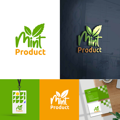 Mint Product Logo branding design design logo graphic design leaf logo logos logotype mint mint product mint product logo natural simple simple logo symbols symbols logo template templates vector