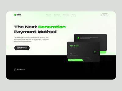 Box product page concept card clean concept fold header nft payment product page ui ui ux ux website
