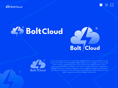 Bold Cloud Branding app bolt branding business cloud company concept drive dropbox icon idea logo minimal minimalist modern negative space saas startup storage thunder