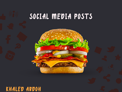 Social Media Posts For Burgers ads advertising design designer graphic design marketing poster design social media