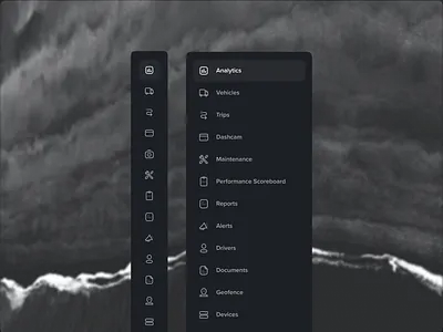 Navigation Panel dark darktheme glassmorphism nav panel navbar navigation ui