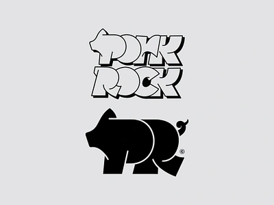 slow smoked pork brandmark logo wordmark