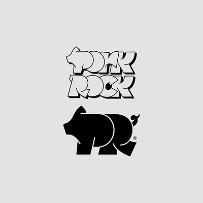 slow smoked pork brandmark logo wordmark