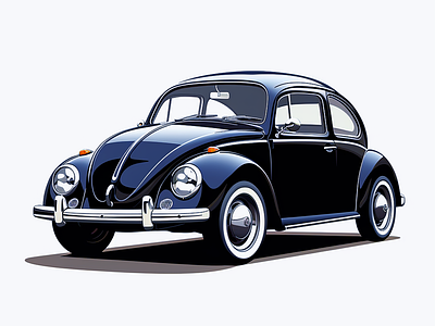 Reviving Nostalgia: 1970 VW Beetle Illustration 1970s car car art car illustration classiccars dribbbleart iconiccars illustration nostalgia timelessdesign vintagevibes vwbeetle