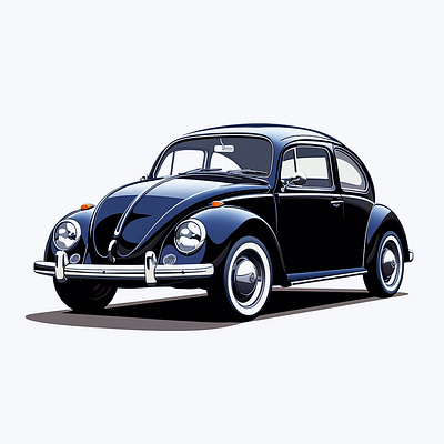 Reviving Nostalgia: 1970 VW Beetle Illustration 1970s car car art car illustration classiccars dribbbleart iconiccars illustration nostalgia timelessdesign vintagevibes vwbeetle