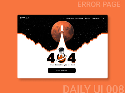 Daily UI 008 Error Page app design graphic design illustration logo ui uidesign uiux vector