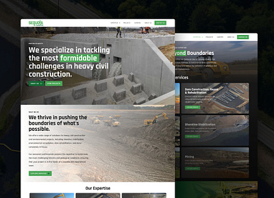 Sequoia Services Website construction design ux ux ui web web design wordpress