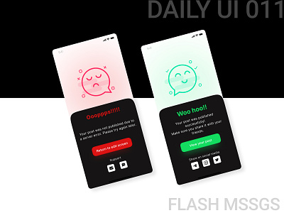 Daily UI Day 011- Flash message app design graphic design illustration logo ui uidesign uiux vector