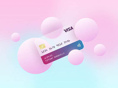Glassmorphism Credit Card card credit card daily ui design glassmorphism pastel ui ui design