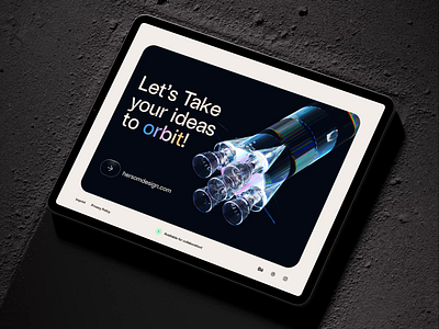 Crystal Glass 3D Rocket 3d animation branding c4d cinema 4d contact crystal footer glass hersom motion graphics redshift refraction render rocket saturn v ui web webdesign website