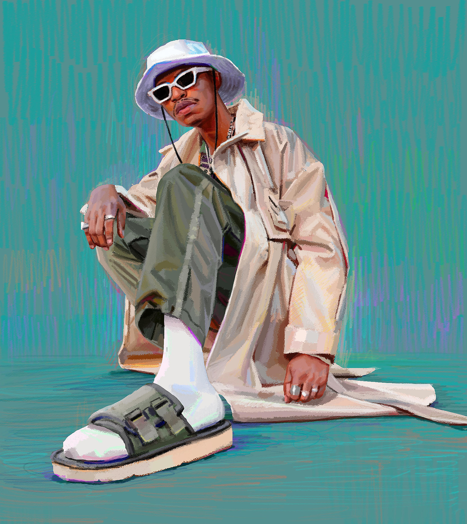 Style daniel clarke digital painting fashion folioart illustration street style