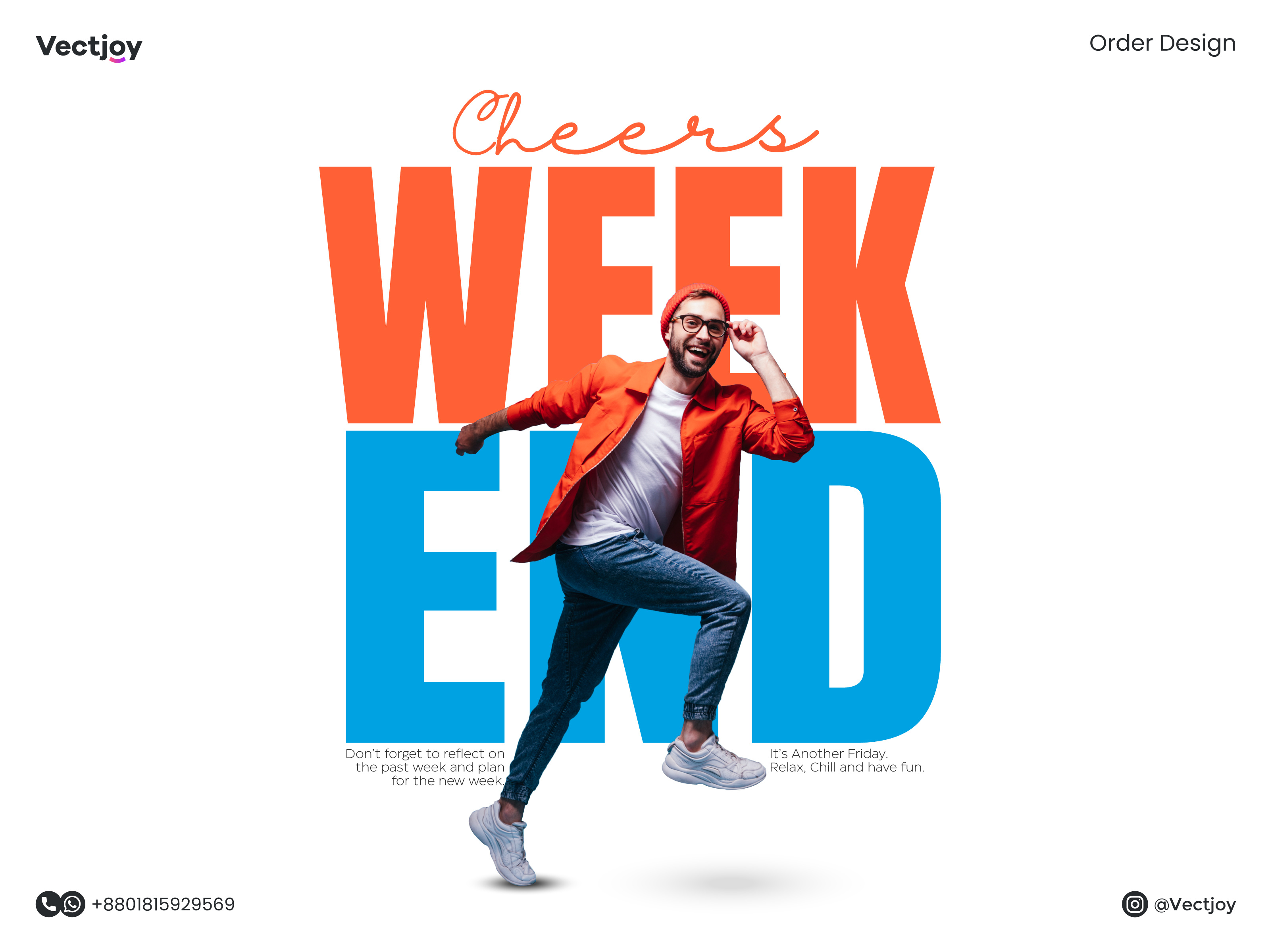 Weekend Branding Design For Instagram brandidentity branding branding design businessbranding colorful logo corporate logo design facebook post design graphic design illustration instagram post design logo social media banner design social media design social media poster design socialmediabanner ui vector