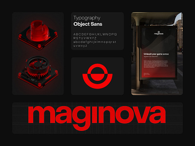 Maginova - Brand Elements 3d animation branding graphic design logo