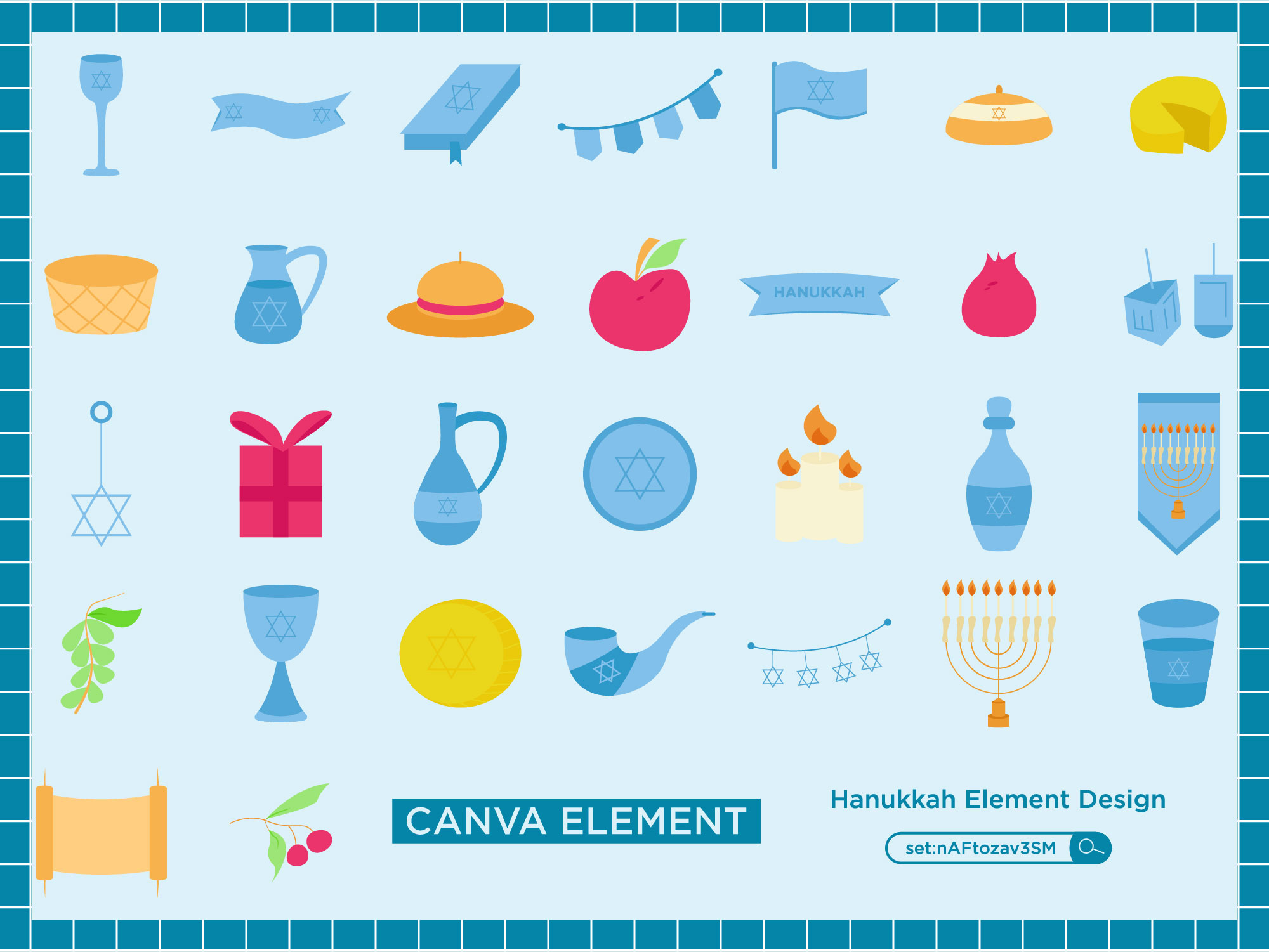 Hanukkah Element Design lamp