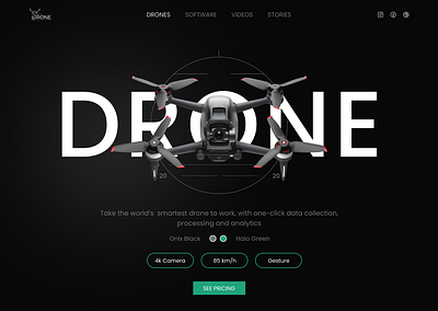 Drone Web Design design dji dribble drone engineering gadgets innovation photooftheday tech technology ui uiesign uiuxdesign ux webdesign