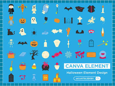 Halloween Element Design poster