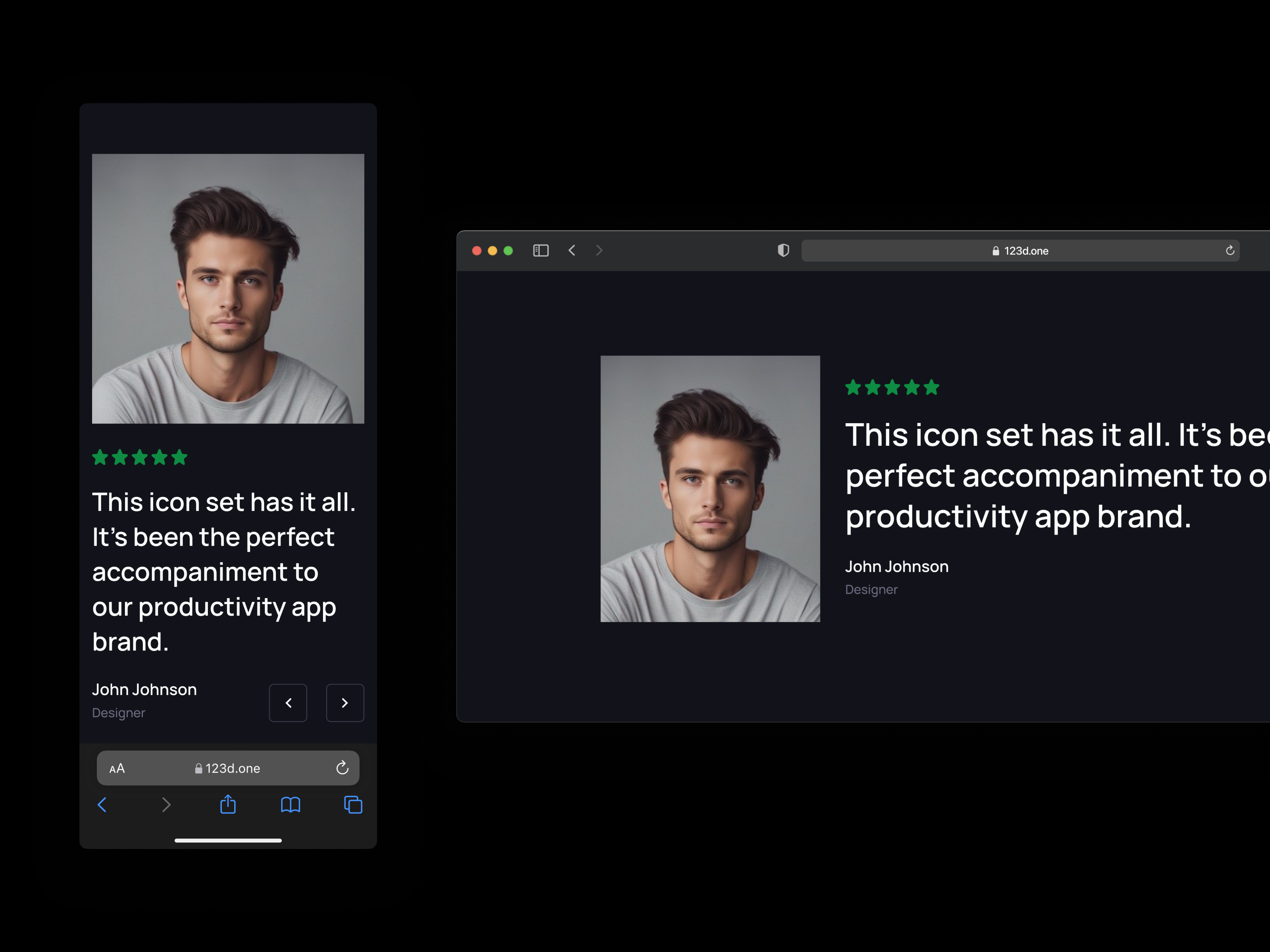 Testimonial Section By Dima Groshev | 123done On Dribbble