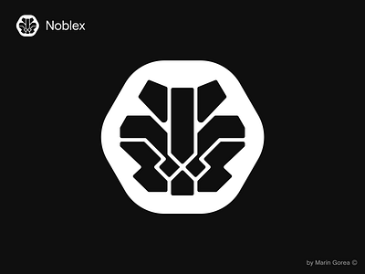 Noblex (for sale) animal branding crypto design fintech for sale graphiste identity lion lion logo logo logo designer marin marin gorea mark premade symbol tech tiger tiger logo