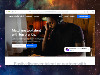 Matchpoint Connection Homepage branding homepage interface logo ui ux website