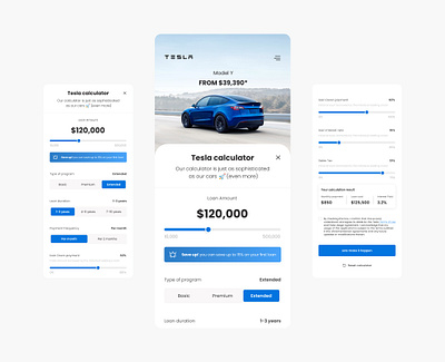 Car Calculation - Tesla concept app branding calculator car concept dailyui design graphic design mobile ui ui ux ux