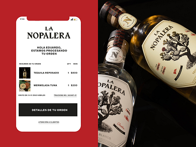 Mobile Version for La Nopalera art direction black branding design detail graphic design identity illustration label logo mobile packaging photograph red tequila ui ux vector