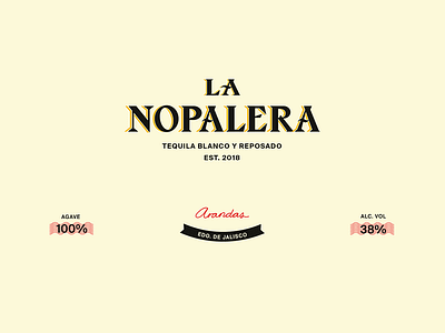 Logotype for La Nopalera art direction brand branding contrast design graphic design identity label logo tequila traditional typography vector