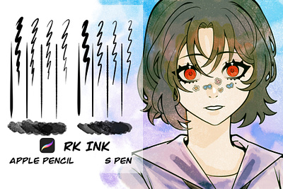 RK Ink - Procreate brushes art brush brush set brushes creative market design digital art illustration ink ipad procreate procreate brushes watercolor