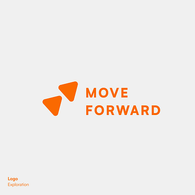 Move Forward Logo Exploration branding logo minimalis modern sport