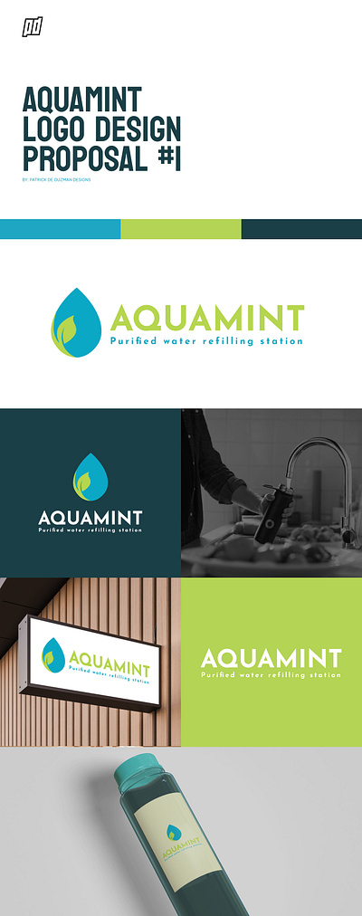 Aquamint Logo Design adobe branding design graphic design illustrator logo photoshop