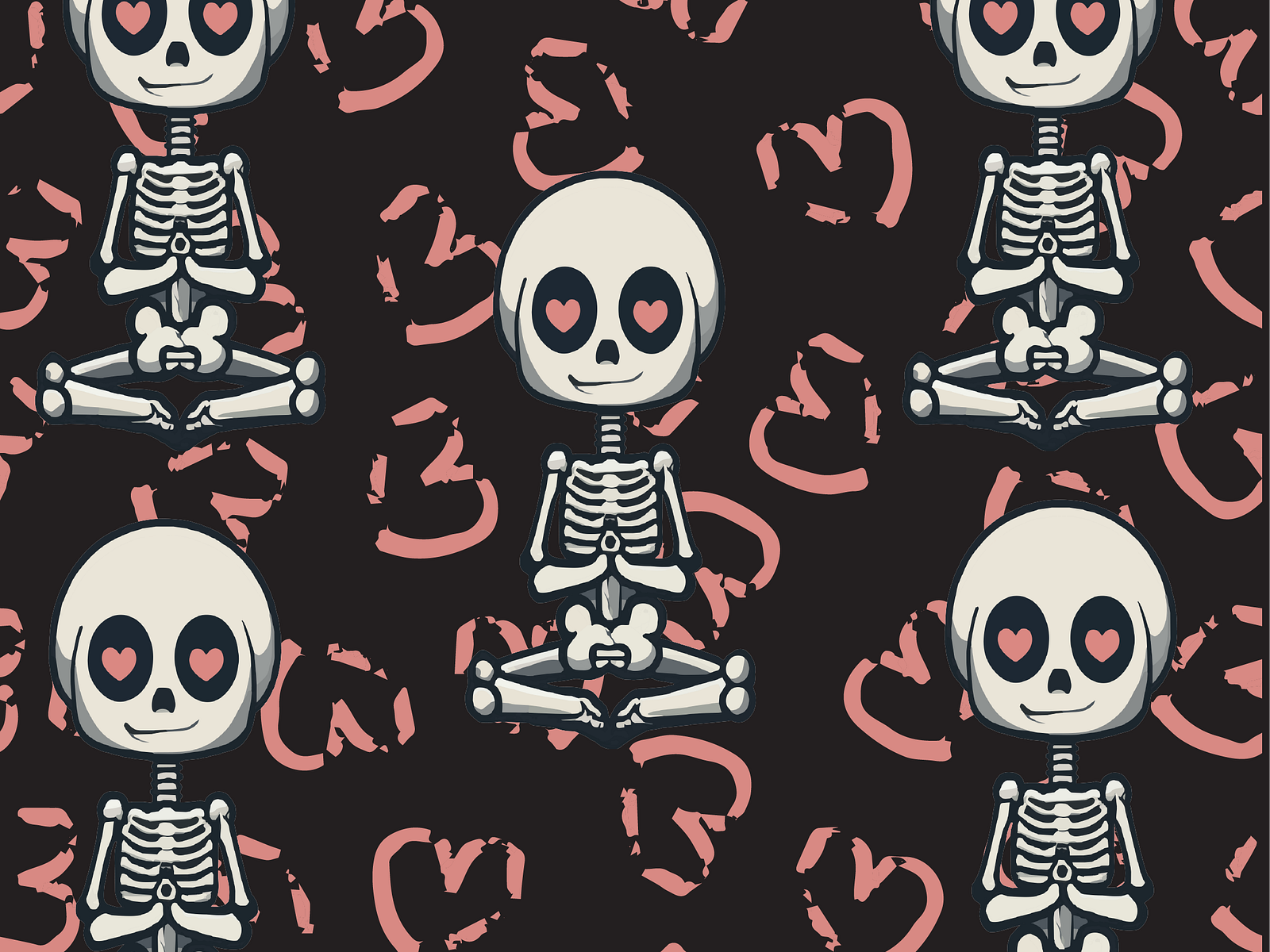 Lovely Skeleton Pattern by Aimen Bashir on Dribbble