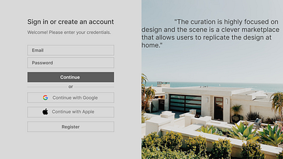 Apartment designing platform sign-in form app branding design figma illustration logo ui ux