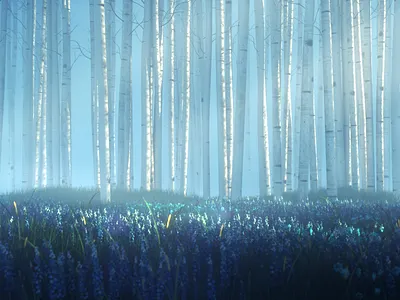 Trees 3d art cinema 4d illustration lighting