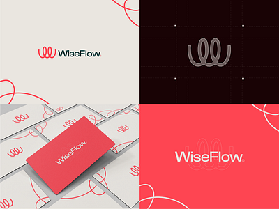 WiseFlow - Brand Identity adobe illustrator brand identity branding content writing design logo logo design modern design professional seo ui vector visual design webdesign
