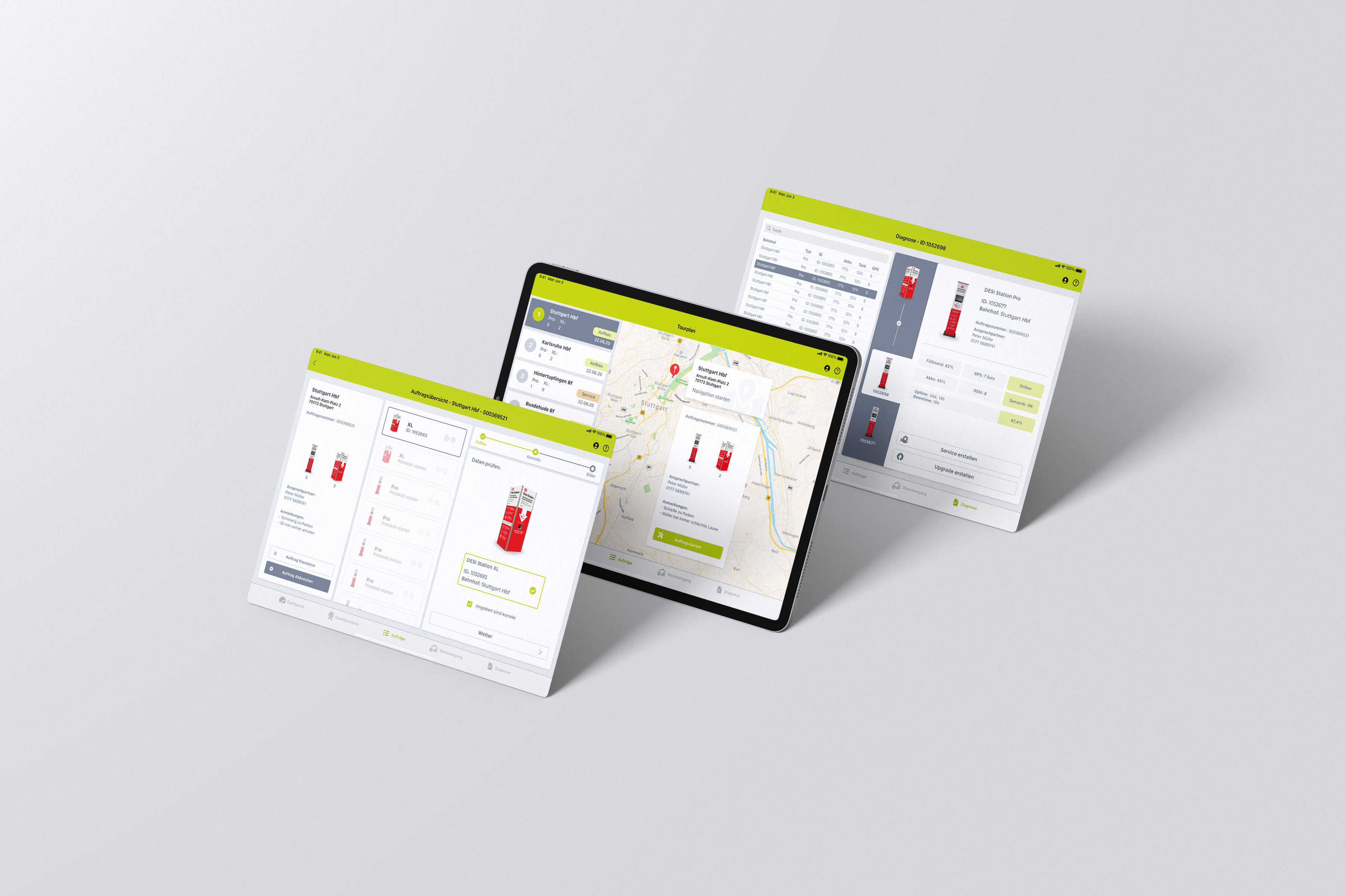 DESI Rollout App - UI/UX Design | Deutsche Bahn x Fanthomas adobe xd app design app screens figma prototype saas ui ui design usability user interface ux ux design