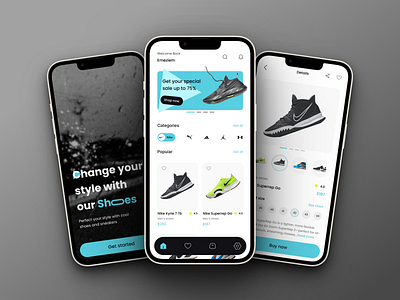 Shoe Store Mobile App app design mobile shoe shoeapp store ui uiux ux