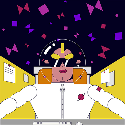 Astronaut Spaceship animation astronaut astronaut spaceship graphic design journey light journey space spaceship ui