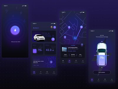 InCharge is simple and innovative way to charge your EV. appdesign charging app charginginfrastructure cleanenergy dark electricvehicles ev ev charging evcharging mobile app ui userinterface