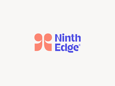 Ninth Edge rebrand 01 blue branding communication custom face leadership logo logomark quote quote marks quotes red training type typography