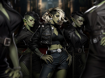 Syndicate of Seduction (Character Pack) anime apocalyptic character character design concept art download elf fantasy game game asset orc sexy unity asset unreal engine