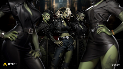 Syndicate of Seduction (Character Pack) anime apocalyptic character character design concept art download elf fantasy game game asset orc sexy unity asset unreal engine