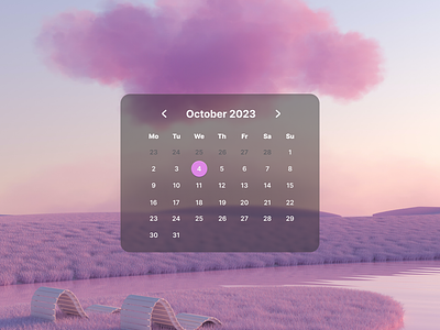Sleek Calendar Interface app calendar kalendarz minimalistic pink purple see throught ui web