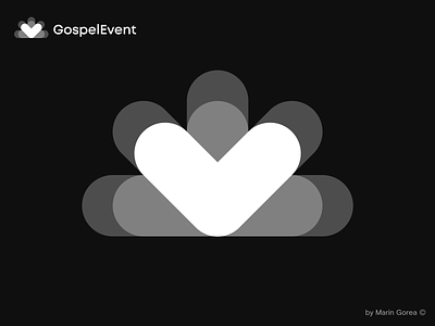 GospelEvent Logo Design brand identity branding ceremony cloud concert festival gif heart icon identity design logo logo animation logos logotype loop marin marin gorea modern musical team
