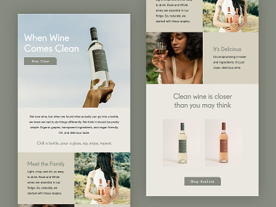 Email Design – Avaline Wine brand design clean design email email design graphic design minimalist design modern design wine wine brand