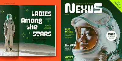 LETRAFLEX Magazine 2d design font fonts futuristic futuristicfonts logo magazine magazine cover page press retro typography