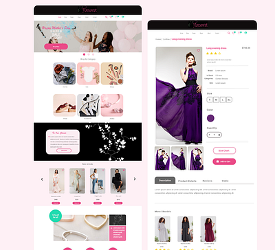 Women's e-commerce store ecommerce online store ui design web design women store
