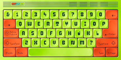 LETRAFLEX Keyboard 2d design font fonts futuristic futuristicfonts retro retrofonts typography video game